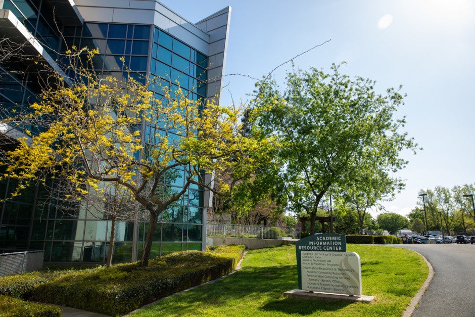 Exterior View Of The Academic Information Rresource Center At Sac State