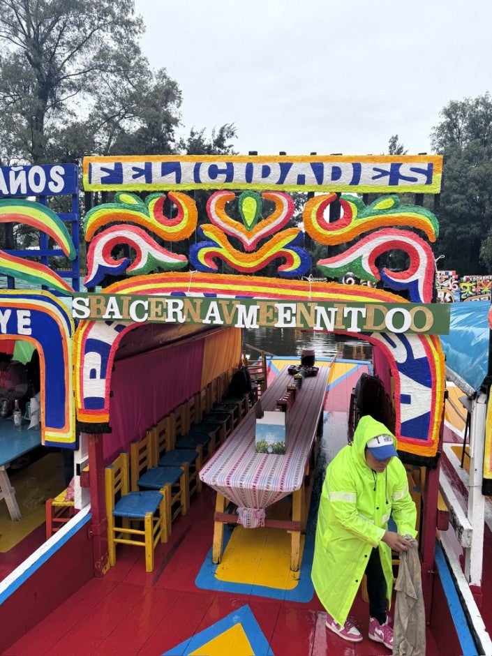 CCE FLSA students at the Floating Gardens of Xochimilco in Mexico City