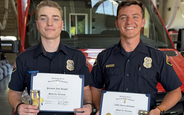 Photo Of Paramedic John Doughty [Left] And Emt Edward Slivinskiy [Right]
